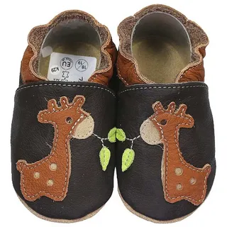 HOBEA-Germany Krabbelschuhe für Jungs und Mädchen in verschiedenen Designs, Schuhgröße:16/17 (0-6 Monate), Modell Schuhe:Giraffe