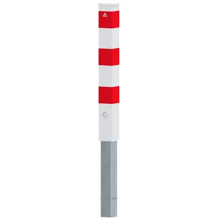 Schake Absperrpfosten 100 x 100 mm Weiß/Rot