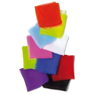 Chiffon-Tücher 5er-Set, 65 x 65 cm - in Grün - 65 x 65 cm