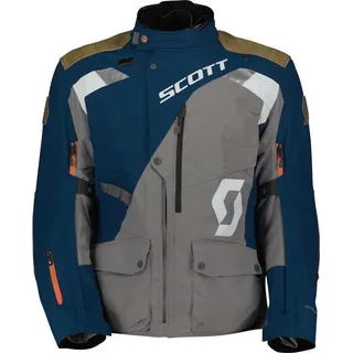 Scott Dualraid Dryo Motorrad Textiljacke, grau-blau, Größe 3XL für Männer