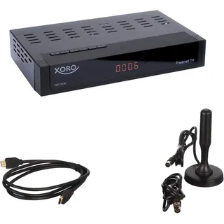 XORO HRT 8730 DVB-T2 HD Receiver im Set – inklusive 6 Monate Freenet TV und Zubehör