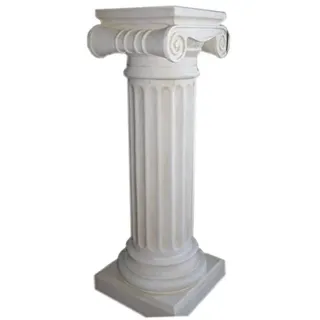 Antikes Wohndesign Blumensäule Blumenständer Barock Säule Standsäule Creme