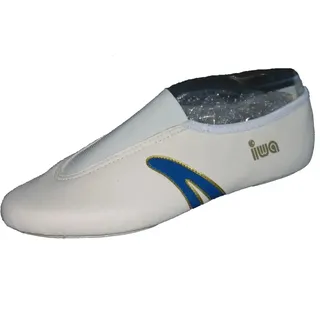 IWA Gymnastikschuh 403 - Creme mit blauen Streifen - 37