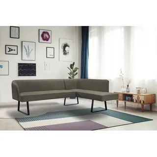 exxpo - sofa fashion Eckbank Americano, mit Keder und Metallfüßen, Bezug in verschiedenen Qualitäten,