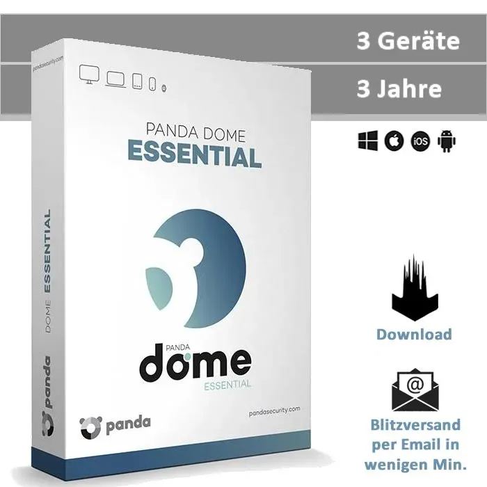 Panda Dome Essential 2026, 3 Geräte - 3 Jahre, Download