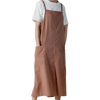 Schürze Im Japanischen Stil – Verstellbar, Wasserdicht, Baumwolle Und Leinen, Mit Großen Taschen, Ideal Für Floristen, Cafés, Kunsthandwerk Und Backen. Lässige Schlichte Schürze.