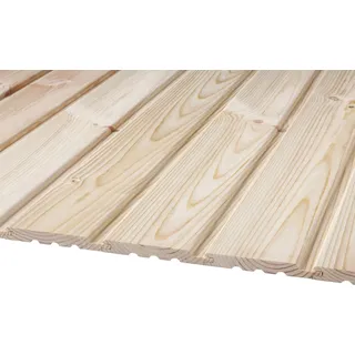 None Profilholz Kiefer A B-Sortierung Softlineprofil 200 x 9,6 cm 12,5 mm