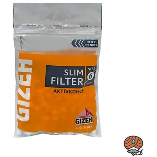 GIZEH Slim 6mm Filter Aktivkohle