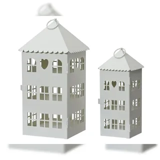 Decoris Laterne Eisen 23 & 30cm Set2
