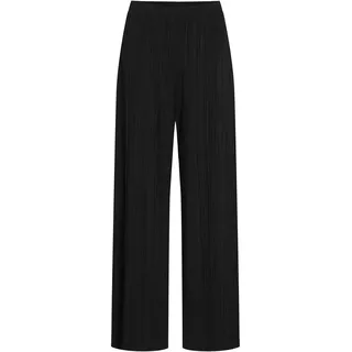 VILA Plisa Loose Fit Hochbundhosen - Black Beauty M
