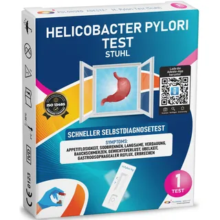 ADESTE Helicobacter Pylori Test | H. Pylori Schnelltest mit Stuhlprobe zur Erkennung von Mageninfektionen | Hohe Genauigkeit 97,8% | Ergebnis in 10 Minuten | Einfach anzuwenden