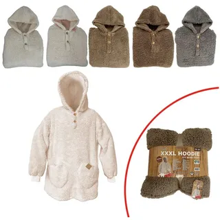Antonio Kuschel Hoodie Teddy Oversize braun