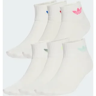 Adidas Originals 6 PACK - adicolor Trefoil Ankle Socken, Kids Unisex beige Größe 28-30