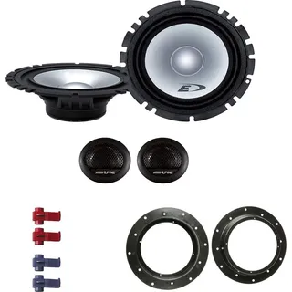 Alpine SXE 1750S Auto Lautsprecher mit Einbauset passend für VW Volkswagen Golf VI Cabrio 2011-2016 Türen vorne 560 Watt 16,5 cm 2 Wege Kompo