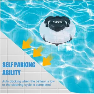 Poolroboter, 120 Min. kraftvolle Reinigung, kabelloser Poolsauger, automatisches Parken, geeignet für Aufstellpools bis 100 m2, IPX8