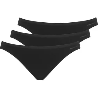 Minislip MEY "SUPERFINE ORGANIC", Damen, Gr. 42, schwarz, Single Jersey, Obermaterial: 92% Baumwolle, 8% Elasthan, unifarben, normal, Unterhosen, mit weichen Beinabschlüssen
