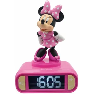 Lexibook Lexibook, Disney Minnie, Nachtwecker, Sounds und Melodien, LCD-Bildschirm mit Hintergrundbeleuchtung, Leuchtanzeige, Schlummerfunktion, Pink, RL800MN