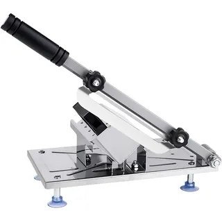 Restokki Brotschneidemaschine Allesschneider currywurst schneider wurstschneider, Wurstschneidemaschine Edelstahl Rindfleisch Hammel Rollen Schneidemaschine Für Hot Pot Liebhaber zu Hause