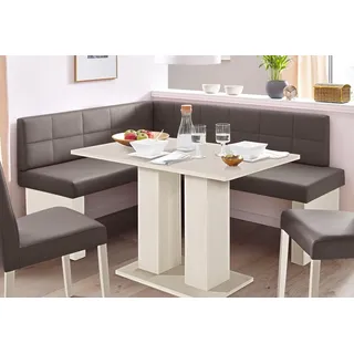 massivline&more  Anna 2 130 x 83 x 169 cm Kunstleder langer Schenkel rechts rot/eiche