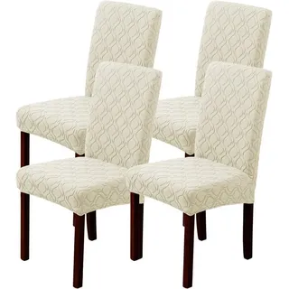 Coonoor Stuhlhusse Stretch Stuhlhussen Schwingstühle, Abnehmbarer Waschbarer Stuhlbezug beige