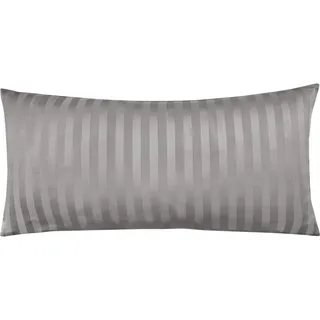 Pure Label Mako Satin Damast Streifen Kopfkissenbezug 40x80 cm aus 100% Baumwolle in hellblau| Traumhaft weicher Kissenbezug passend zu unseren Bettwäsche Sets