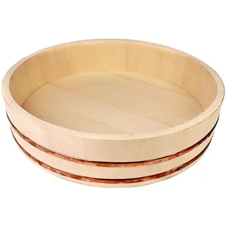 Reishunger Hangiri Holzschüssel für Einsteiger, Durchmesser 30 cm