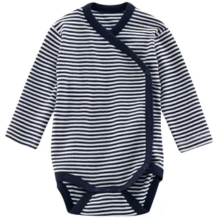 Living Crafts - EGGPLANT | Wickelbody, Unisex Baby Langarm Wickelbody mit Aufdruck | Baby Wickelbody Jungen und Mädchen (Navy/White, 50/56)