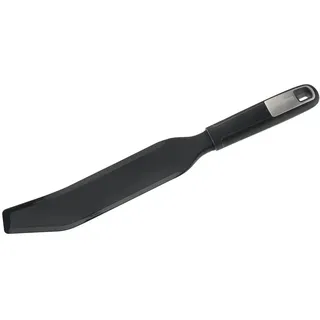 Fackelmann Spartel SENSE, extra langer Teigspartel, Teigschaber mit Funktionsteil aus Silikon, hochwertiger Küchenhelfer, Teigspachtel für verschiedene Schüsseln (Farbe: Schwarz), Menge: 1 Stück