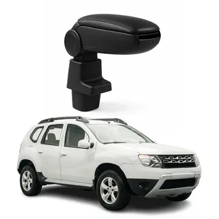 Omac Mittelarmlehne Armlehne kompatibel mit Dacia Duster 2010-2017 PU-Leder ABS Schwarz