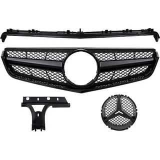 DM Autoteile Kühlergrill Schwarz passt für Mercedes E-Klasse Coupe Cabrio W207 nicht für AMG E63 ab Bj 09-13 auf Sport-Panamericana GT DM Autoteile 2437