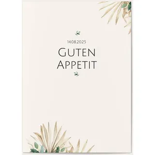 Hochzeit Menükarten selbst gestalten - Boho-Chic - Weiß | Wunderkarten.de