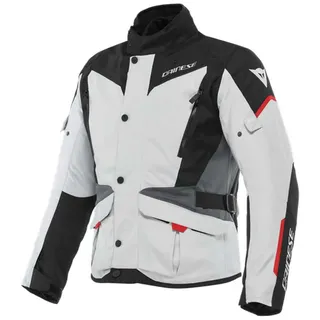 Dainese Tempest 3 D-Dry Textiljacke wasserdicht - Hellgrau/Schwarz/Grau/Rot - 48