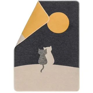 David Fussenegger Haustierdecke 'Katzenpaar' 70 x 90 cm Anthrazit