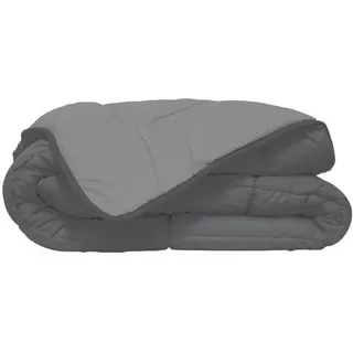 Poyet Motte Steppdecke, zweifarbig, Polyester, Stahl/Silber, 140 x 200 cm Kollektion Calgary