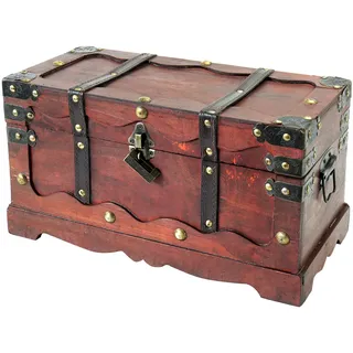 HMF 6400-140 Schatztruhe mit Schloss, 40 x 19 x 22 cm