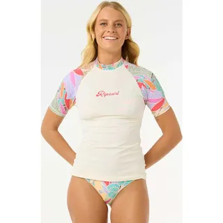 Rip Curl Cala Vadella Damen Rashguard Kurzarm - multico - XL