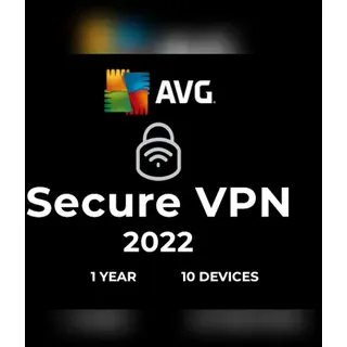 AVG Secure VPN 2022 1 Year 10 Devices Key - GLOBAL