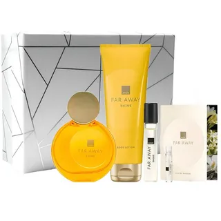 AVON Cosmetics Eau de Parfum FAR AWAY SHEIN 50ml, Taschenspray 10ml, Körperlotion, Geschenkbox, 5-tlg., Geschenkset für Frauen, Lang anhaltender Duft, Nachhaltige, Set