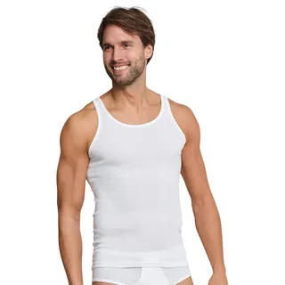 SCHIESSER Herren Unterhemd 2er-Pack, Weiß - Original Feinripp für 9