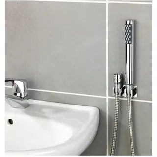 Wenko Waschbeckenbrause mit Duohaken, chrom glänzend