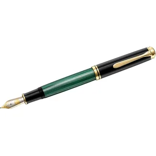 Pelikan Souverän M1000 Kolbenfüller schwarz/grün/gold M (mittel)