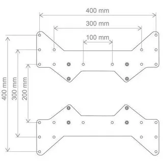 Hagor Adapter-Set VESA 400 2-teiliges Adapterset