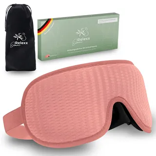 Omnirelexx® Atmungsaktive 3D Schlafmaske inklusive Reisebeutel 1 St