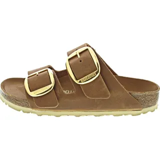 Birkenstock Arizona Big Buckle Nubukleder geölt schmal cognac 40