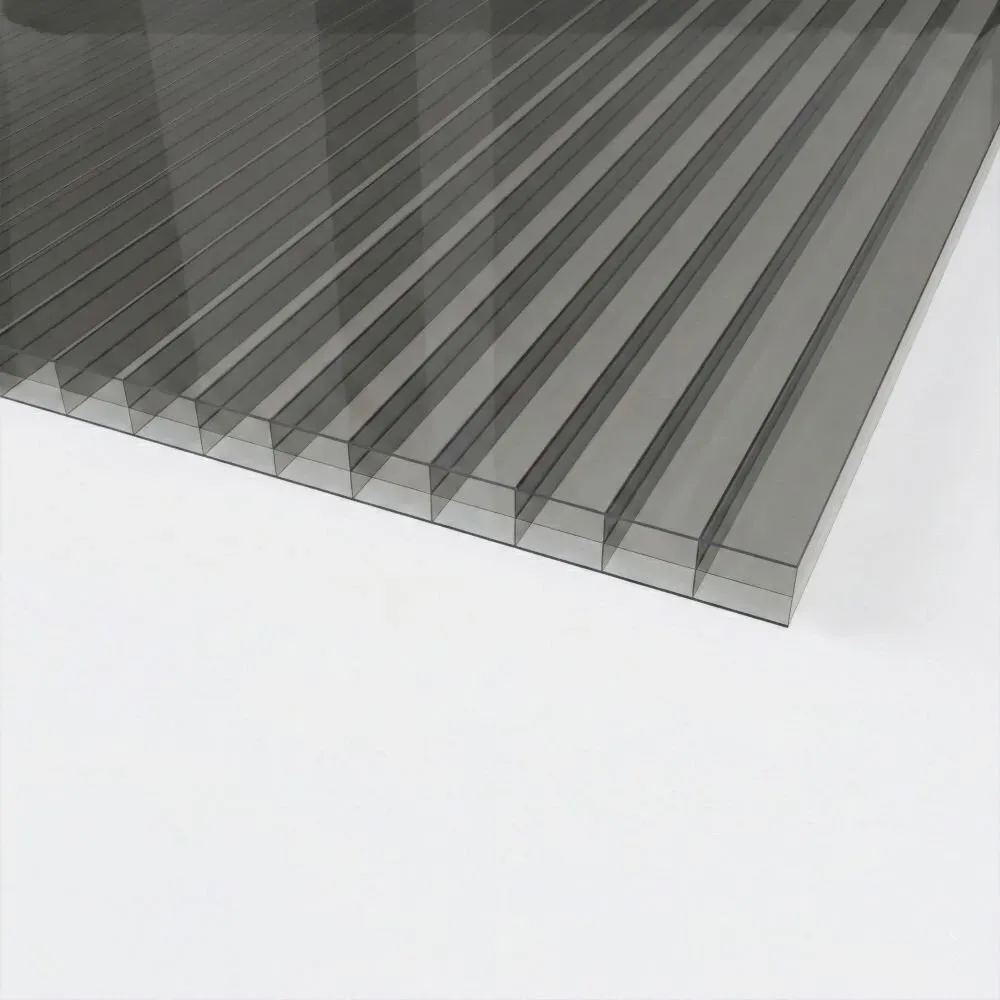 Doppelstegplatten 16 mm Anthrazit – 3-fach Struktur Polycarbonat