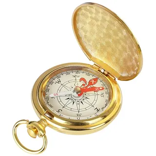 IKAAR Kompass Outdoor,Kompass Navigation Tools mit Leuchtziffern, Taschenkompass Geschenk für Camping, Wandern und andere Outdoor-Aktivitäten Gold