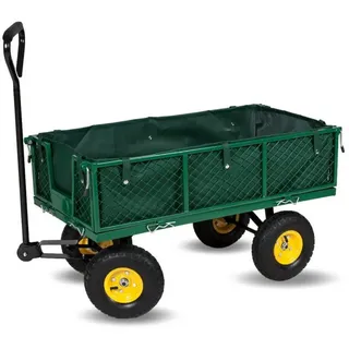 Frosal Gartenwagen Transportwagen Phil 350 KG Luftbereifung - Bollerwagen - Handwagen - herausnehmbare Innenplane