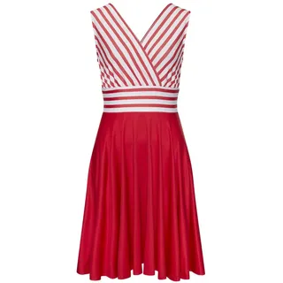 LASCANA Sommerkleid Rot/Weiß Gestreift 44