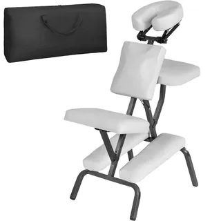 Tectake tectake® Massagestuhl, klappbar, gepolsterte Beinablagen, 80 x 50 x 105 cm