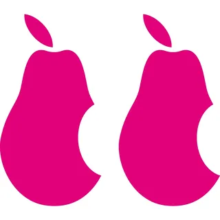 GreenIT 2 Aufkleber 10cm Birne mit Biss Handy Tablet Notebook Laptop Tattoo Deko Folie (pink)